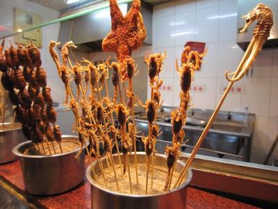  food stands on Wangfujing Street in Beijing. Photo by 5oulscape via Flickr