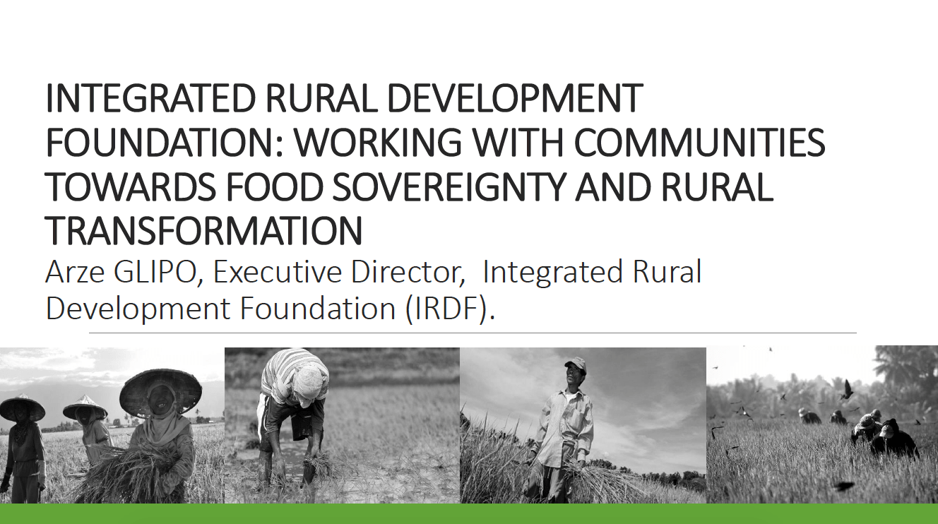 Integrated Rural Development Foundation Working with Communities